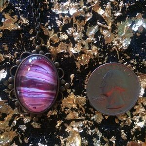 Pink Acrylic Pour Necklace